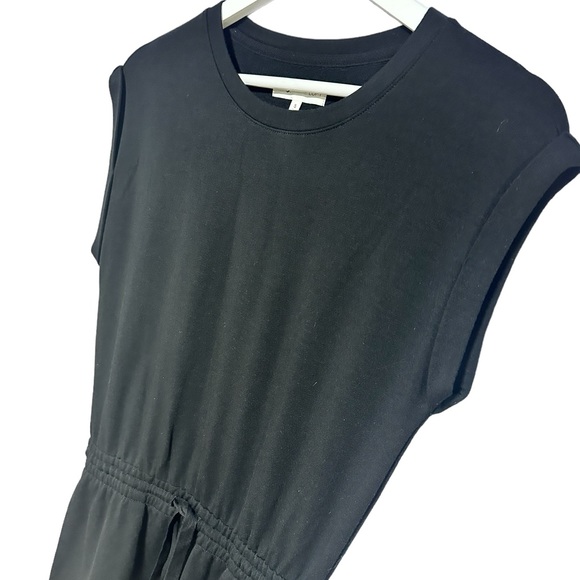 Lou & Grey Super Soft Black Skirt Romper Drawstring Waist Pocket Dress  Small - Picture 11 of 11